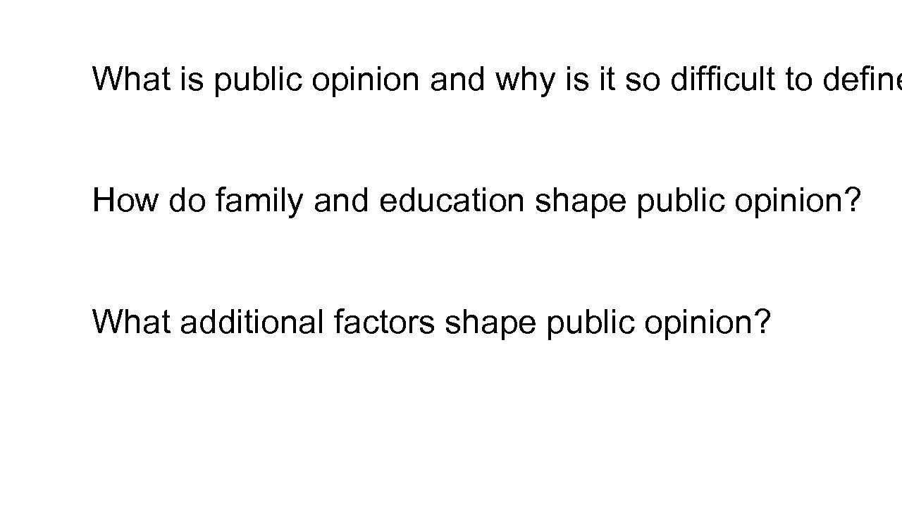 What is public opinion and why is it so difficult to define How do