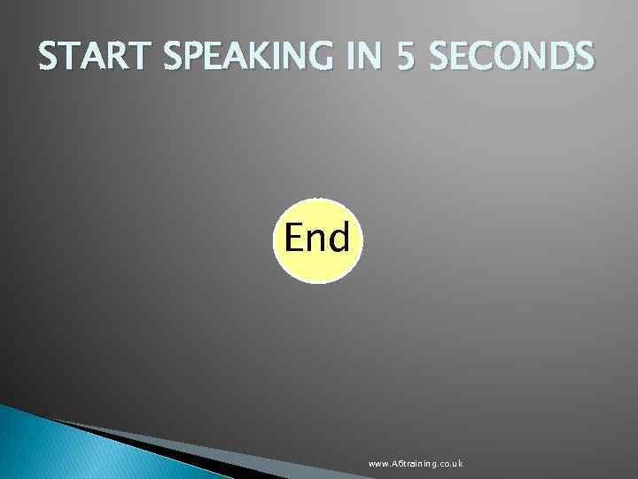 START SPEAKING IN 5 SECONDS End 1 2 3 4 5 www. A 6