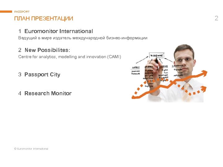 PASSPORT ПЛАН ПРЕЗЕНТАЦИИ 1 Euromonitor International Ведущий в мире издатель международной бизнес-информации 2 New