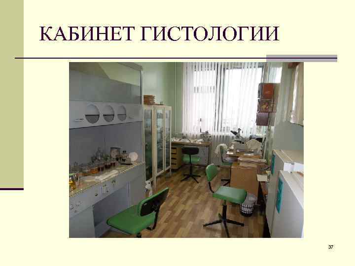 КАБИНЕТ ГИСТОЛОГИИ 37 