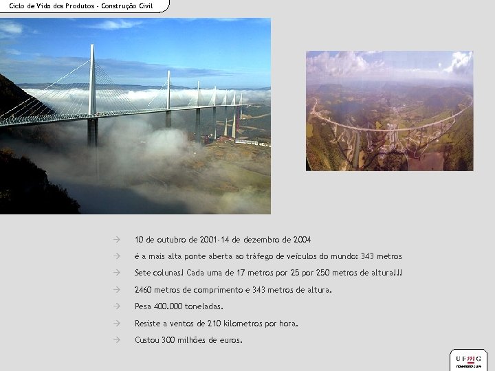 Ciclo de Vida dos Produtos - Construção Civil 10 de outubro de 2001 -14