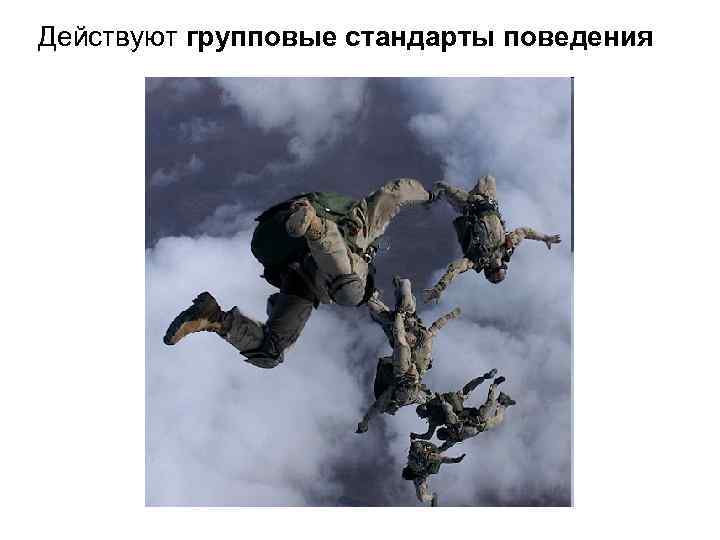Действуют групповые стандарты поведения 