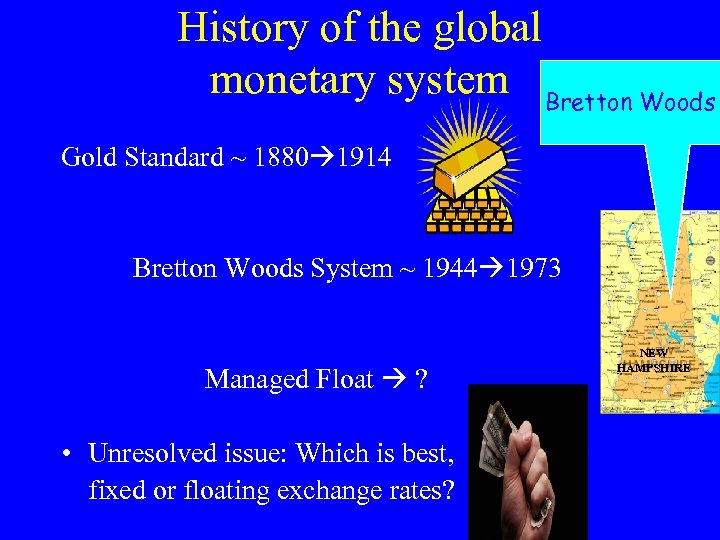 History of the global monetary system Bretton Woods Gold Standard ~ 1880 1914 Bretton