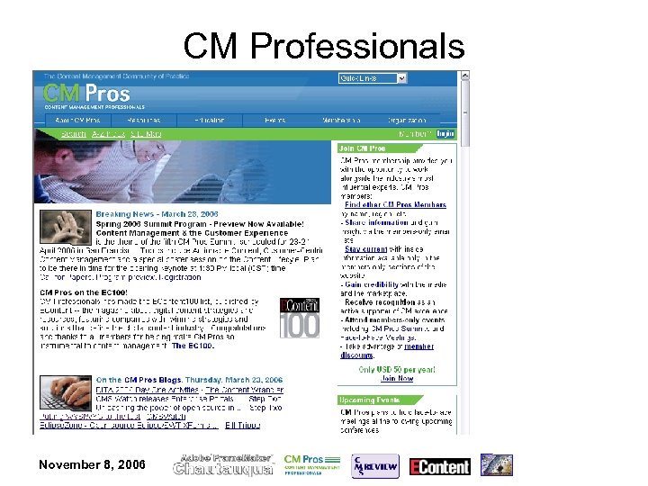 CM Professionals November 8, 2006 