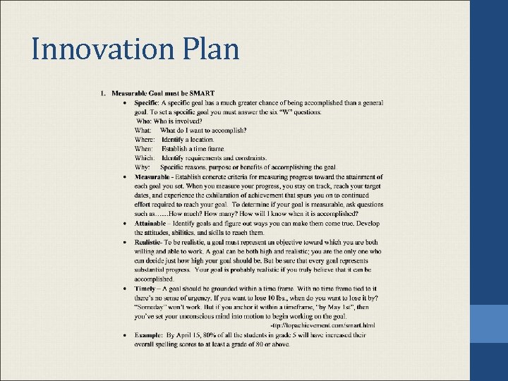 Innovation Plan 