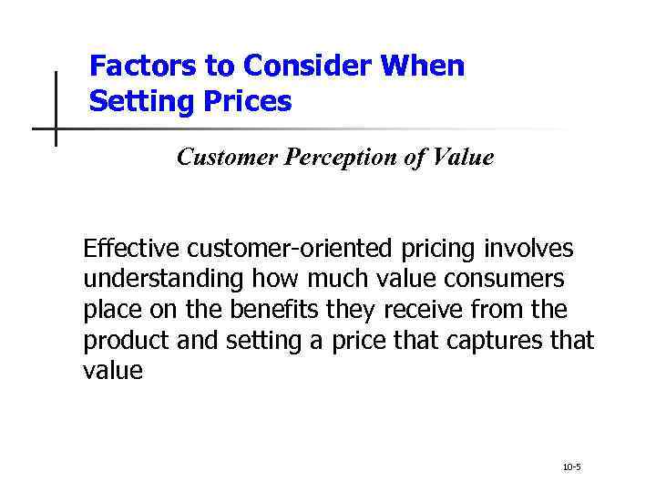 10 Principles of Marketing Pricing Products Understanding and