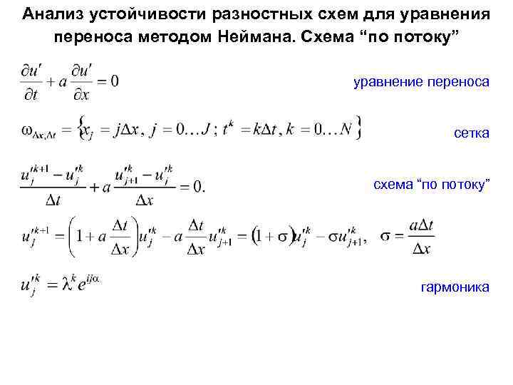 Правый уголок разностная схема