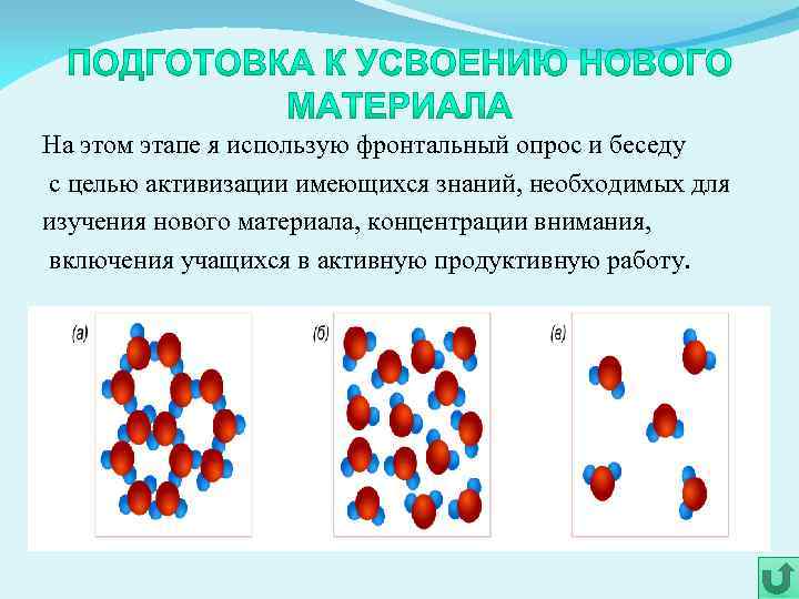 На этом этапе я использую фронтальный опрос и беседу с целью активизации имеющихся знаний,