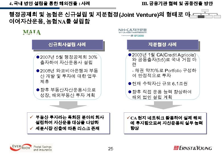 III. 금융기관 협력 및 공동진출 방안 4. 국내 법인 설립을 통한 해외진출 : 사례