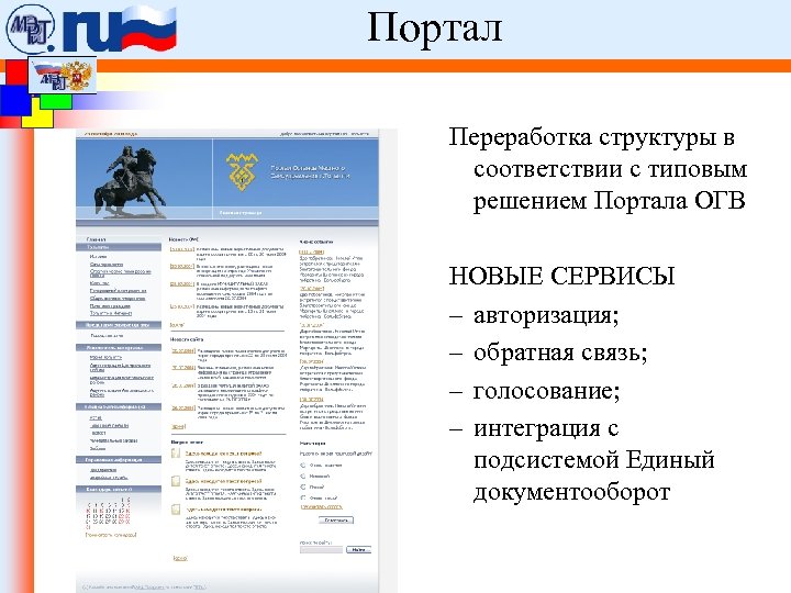 Портал Переработка структуры в ФЦП «Электронная Россия (2002 -2010 гг. )» . соответствии с
