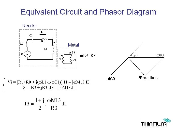 Equivalent Circuit and Phasor Diagram Reader I 1 C 1 R 0 L 1