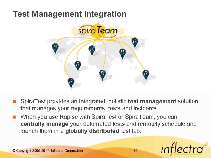 Test Management Integration Spira. Test provides an integrated, holistic test management solution that manages