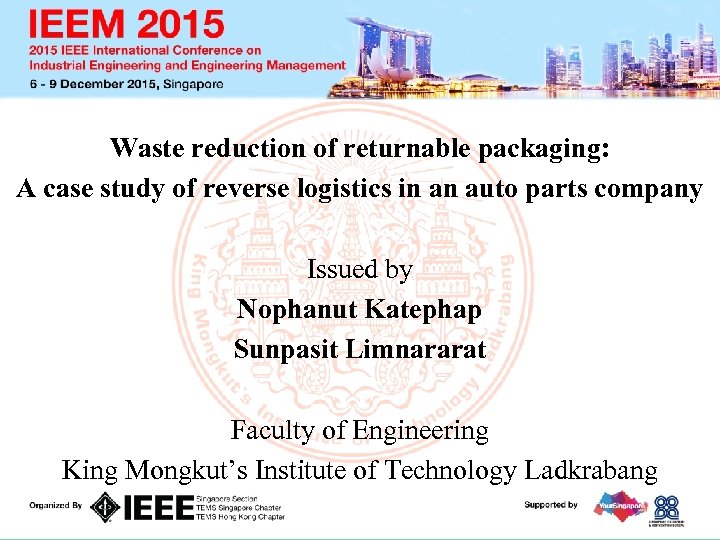Waste reduction of returnable packaging: A case study of reverse logistics in an auto