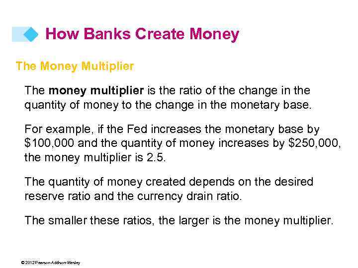 How Banks Create Money The Money Multiplier The money multiplier is the ratio of