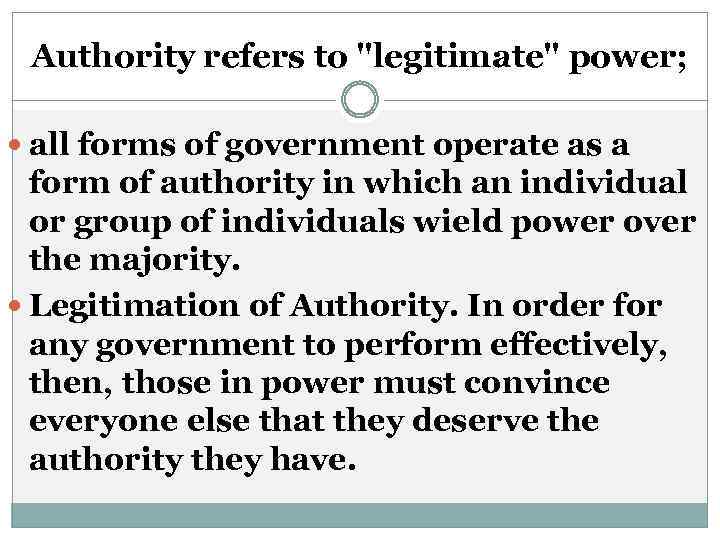 Authority refers to 