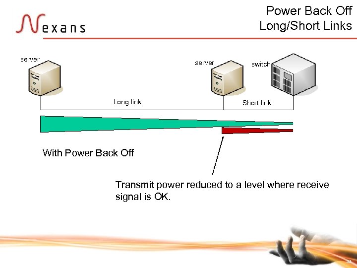 Power Back Off Long/Short Links server Long link With Power Back Off switch Short