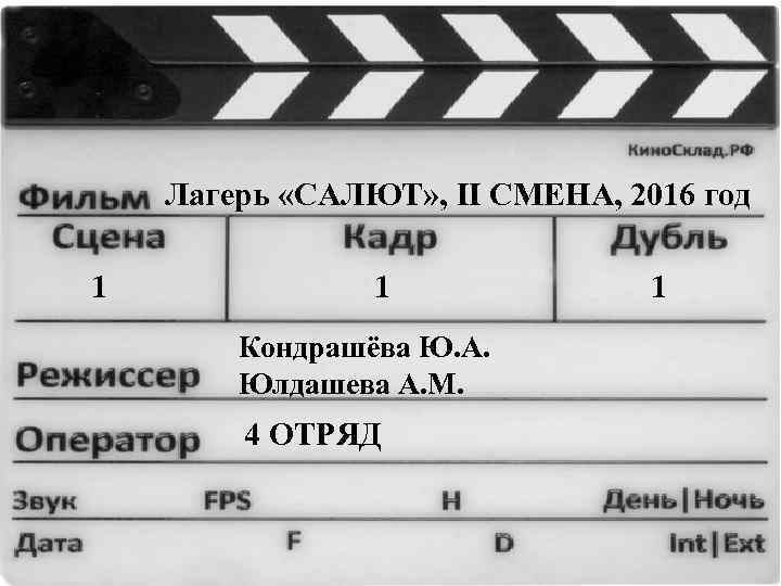 Лагерь «САЛЮТ» , II СМЕНА, 2016 год 1 1 Кондрашёва Ю. А. Юлдашева А.