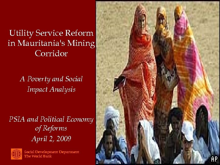 Utility Service Reform in Mauritania's Mining Corridor A Poverty and Social Impact Analysis PSIA