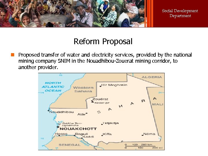 Social Development Department Reform Proposal n Proposed transfer of water and electricity services, provided