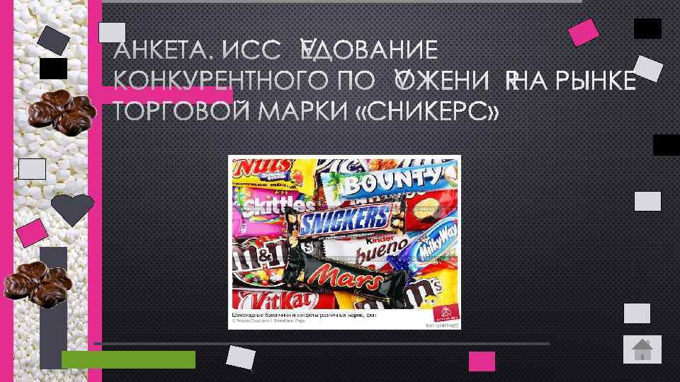 АНКЕТА. ИССЛЕДОВАНИЕ КОНКУРЕНТНОГО ПОЛОЖЕНИЯ НА РЫНКЕ ТОРГОВОЙ МАРКИ «СНИКЕРС» 