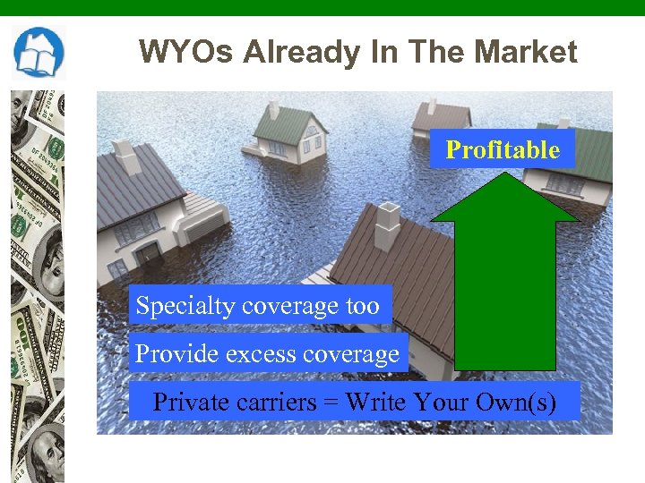 WYOs Already In The Market Profitable Specialty coverage too Provide excess coverage Private carriers