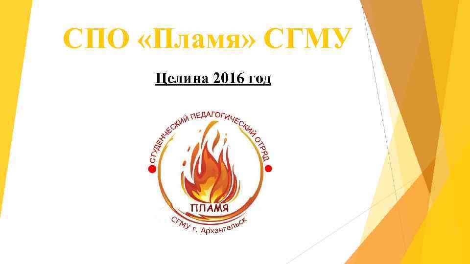 СПО «Пламя» СГМУ Целина 2016 год 