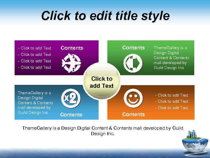Click to edit title style - Click to add Text Contents - Click to