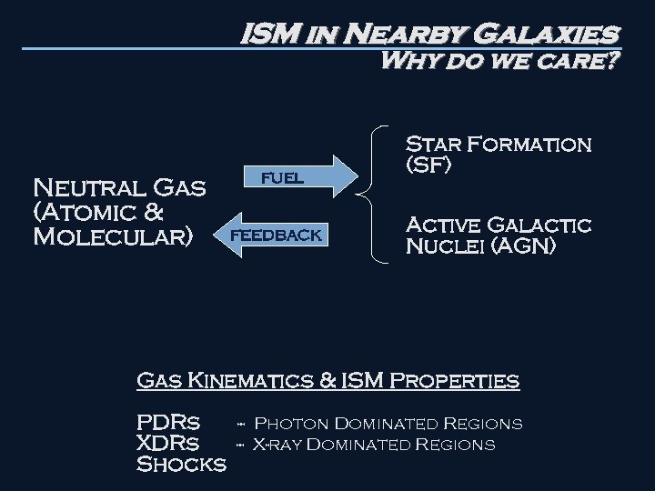 ISM in Nearby Galaxies Why do we care? Neutral Gas (Atomic & Molecular) fuel