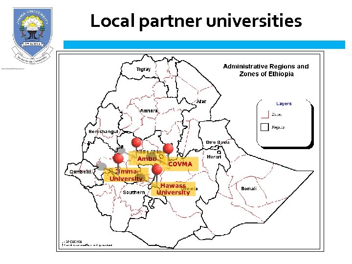 Local partner universities Ambo Jimma University COVMA Hawass University By Kora Tushune. Network matchmaking-Brussels,