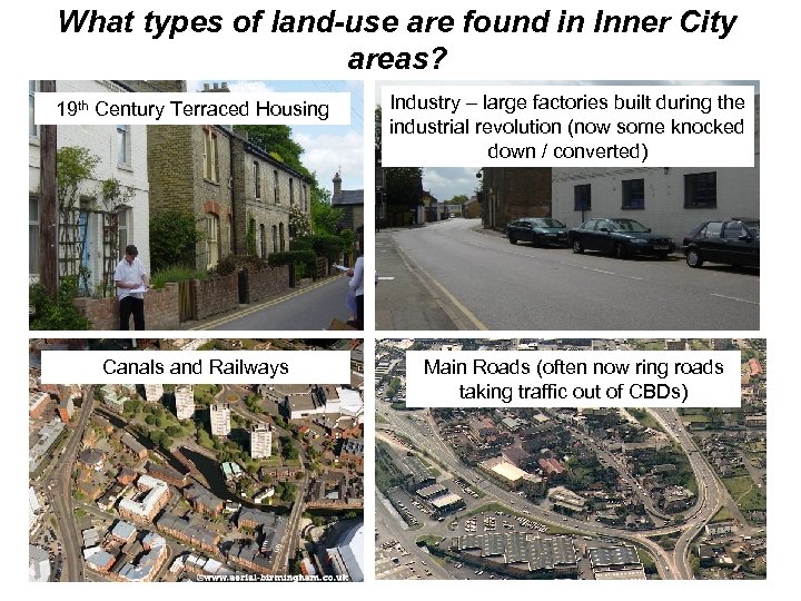 What types of land-use are found in Inner City areas? 19 th Century Terraced