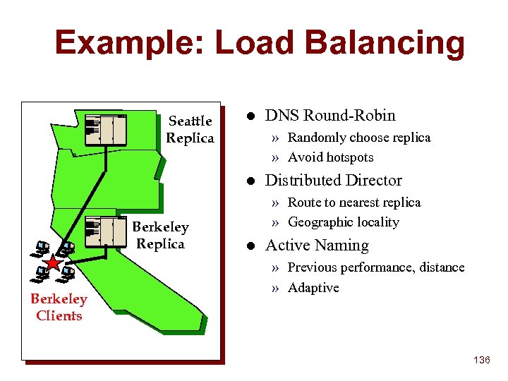 Example: Load Balancing Seattle Replica l » Randomly choose replica » Avoid hotspots l