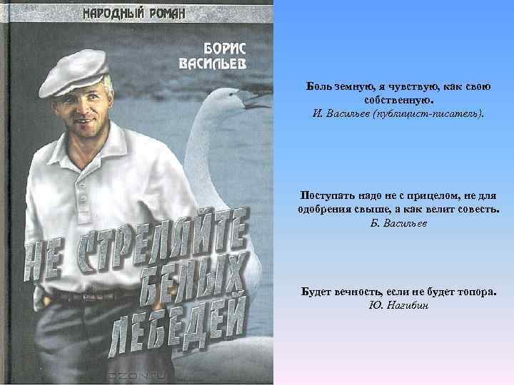 Боль земную, я чувствую, как свою собственную. И. Васильев (публицист-писатель). Поступать надо не с