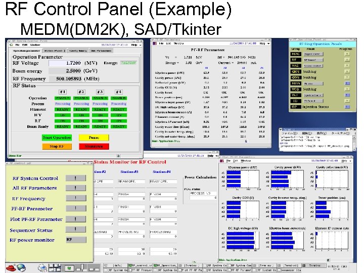 RF Control Panel (Example) MEDM(DM 2 K), SAD/Tkinter 