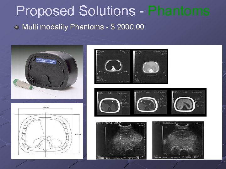 Proposed Solutions - Phantoms Multi modality Phantoms - $ 2000. 00 