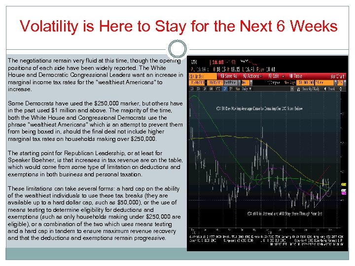Volatility is Here to Stay for the Next 6 Weeks The negotiations remain very