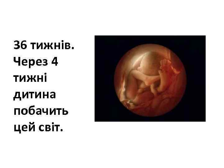 36 тижнів. Через 4 тижні дитина побачить цей світ. 