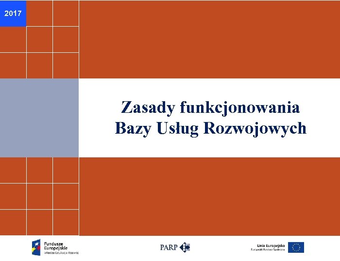 2017 Zasady funkcjonowania Bazy Usług Rozwojowych 