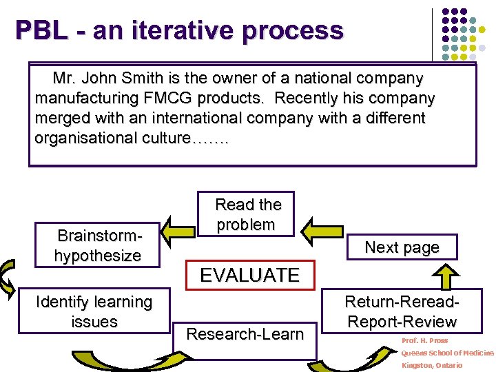 PBL - an iterative process You are a researcher in a cellular immunology lab.