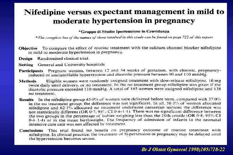 Br J Obstet Gynaecol 1998; 105: 718 -22 