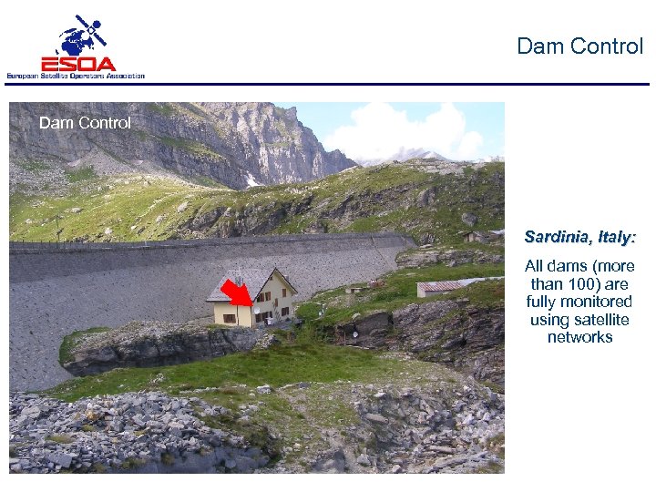 Dam Control Sardinia, Italy: All dams (more than 100) are fully monitored using satellite