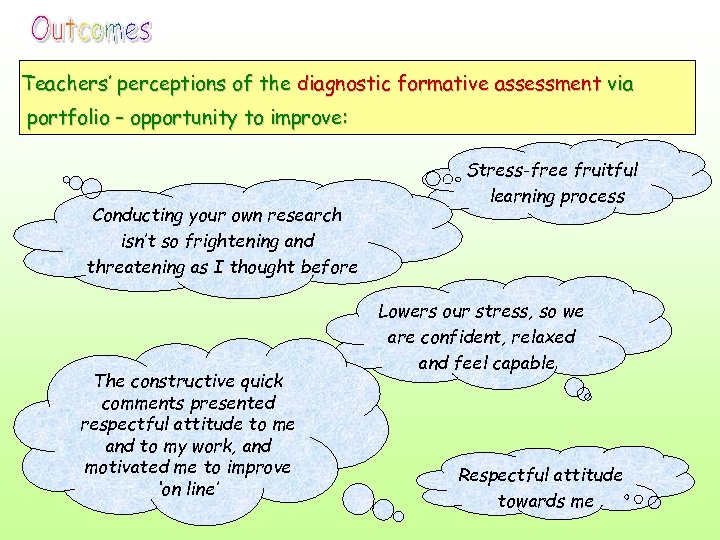 Teachers’ perceptions of the diagnostic formative assessment via portfolio – opportunity to improve: Conducting