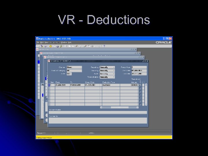 VR - Deductions 