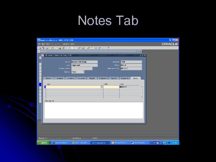 Notes Tab 