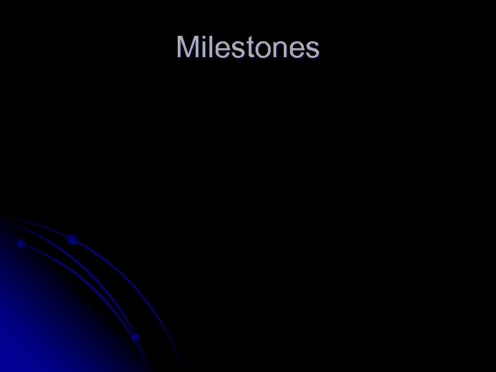 Milestones 