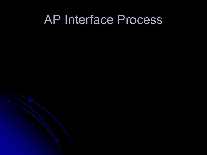 AP Interface Process 