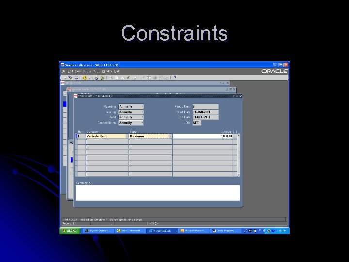 Constraints 