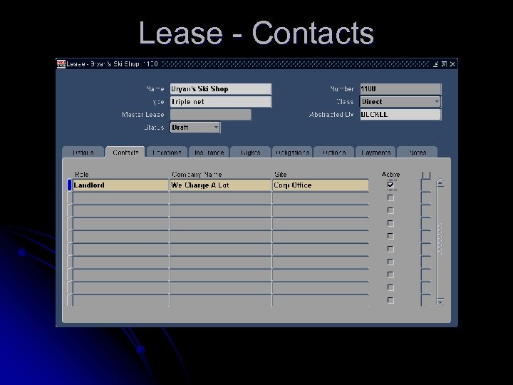 Lease - Contacts 
