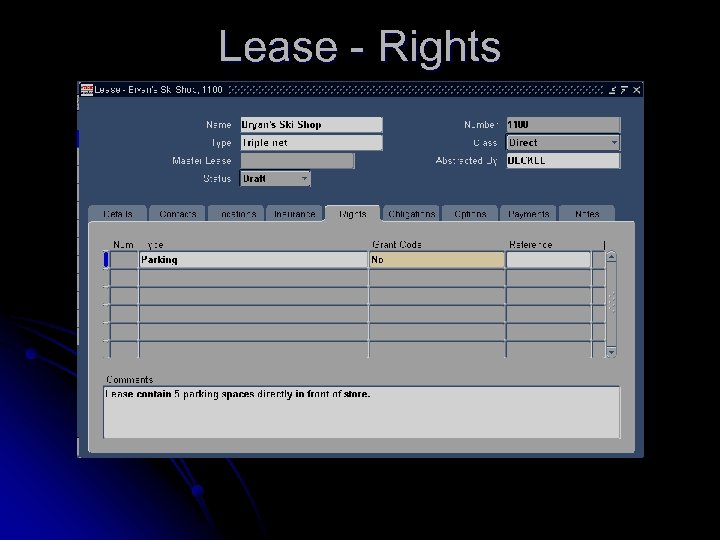 Lease - Rights 