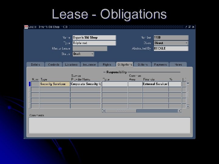 Lease - Obligations 