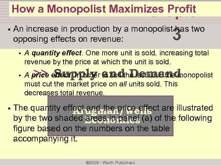 How a Monopolist Maximizes Profit chapter: § An increase in production by a monopolist